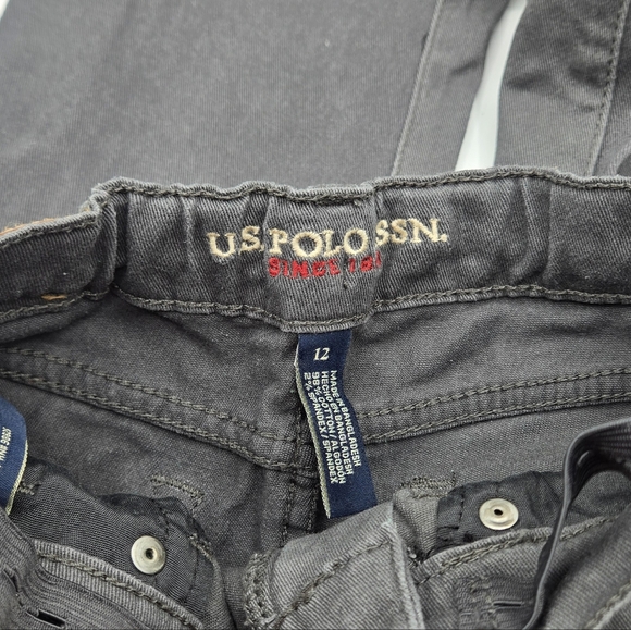 LOT of Boy's Pants Sz 12 Old Navy Rebook US Polo Gray Black Camel Colors - Picture 7 of 9